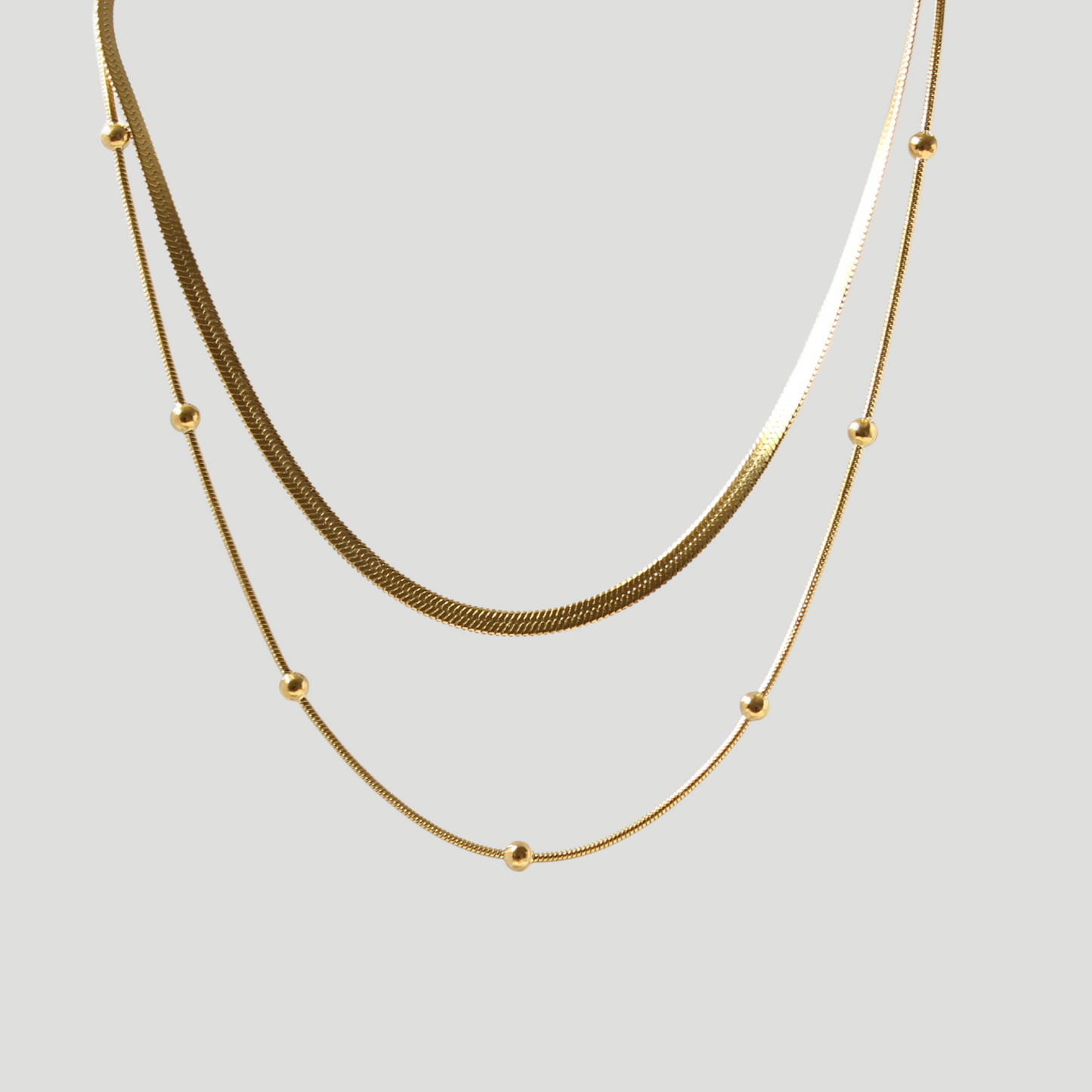 Aya | Double collier en acier inoxydable