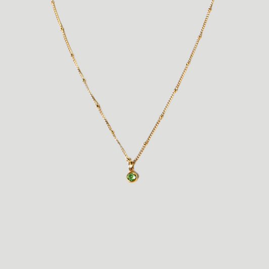 Élégante | collier en acier inoxydable et pierre de naissance