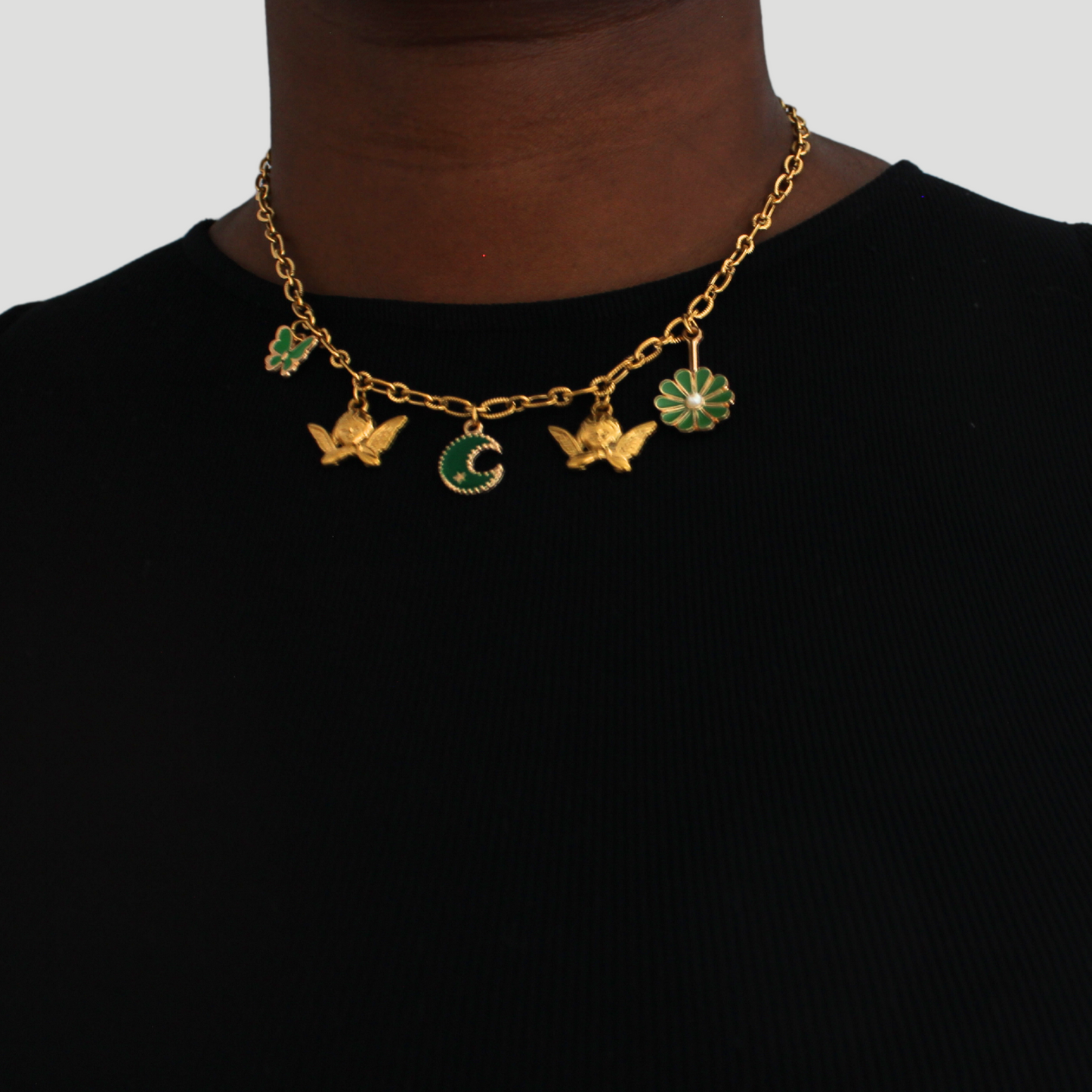 Céleste| Collier à breloques